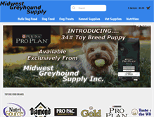 Tablet Screenshot of midwestgreyhoundsupply.com